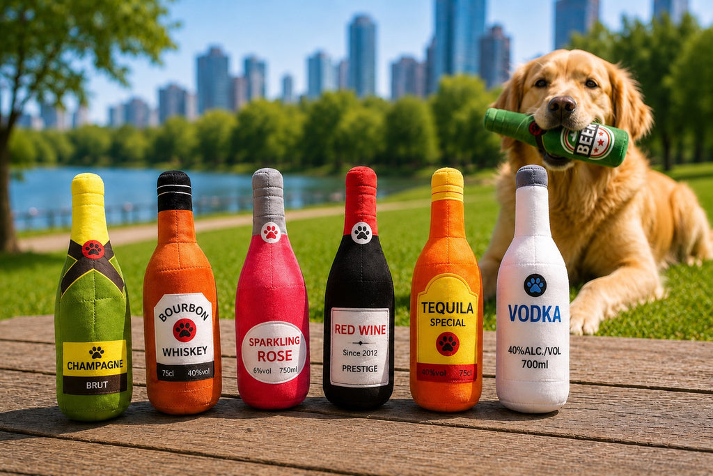 Mavipet™ Funny Bottle Plush Dog Toy