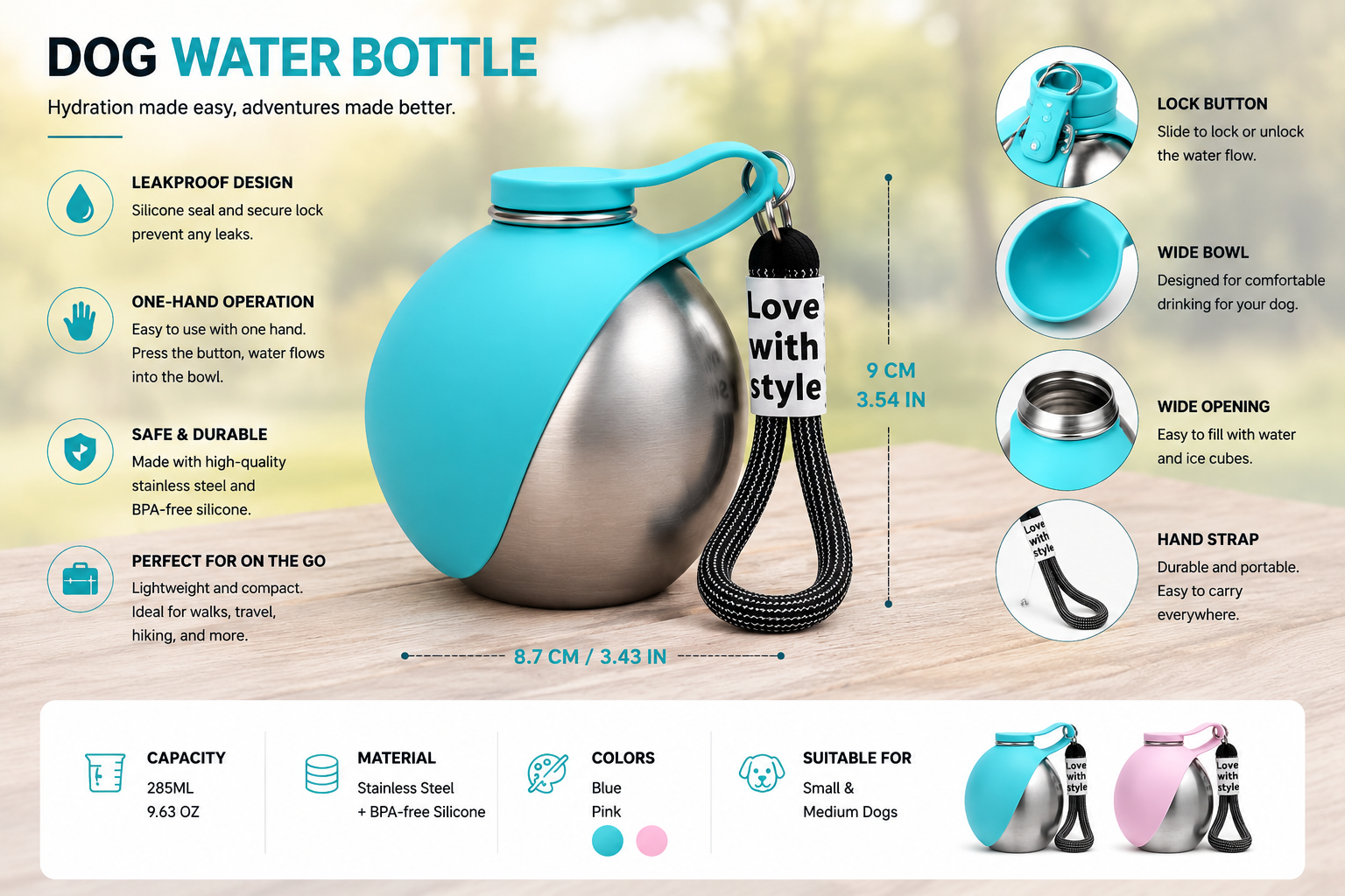 Mavipet™ Travel Water Bottle for Dogs